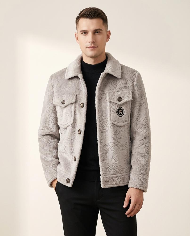 Lands Fashion - Lolom | Sherpa-Fleece Button-Front Jacket Men