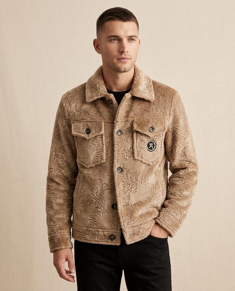 Lands Fashion - Lolom | Sherpa-Fleece Button-Front Jacket Men