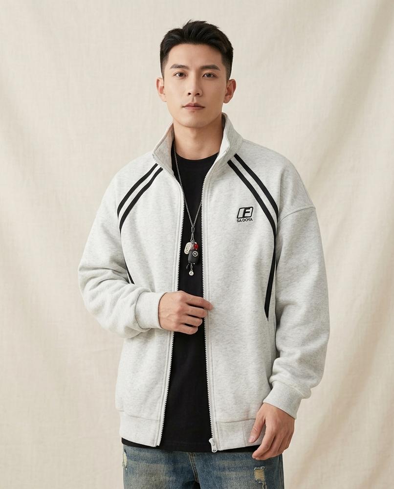 Lands Fashion - Elnav | Zip-Up Striped Jacket Men