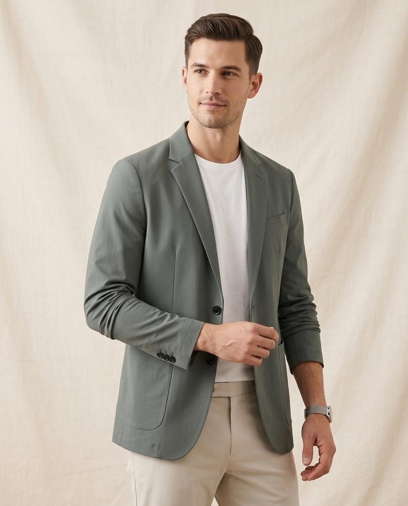 Lands Fashion - Nitor | Single-Breasted Textured Blazer Men