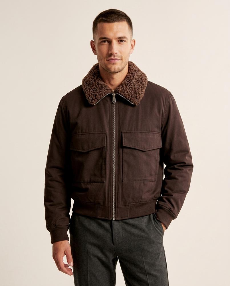 Lands Fashion - Vihal | Sherpa Collar Zippered Jacket Men
