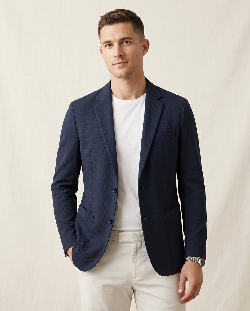Lands Fashion - Nitor | Single-Breasted Textured Blazer Men