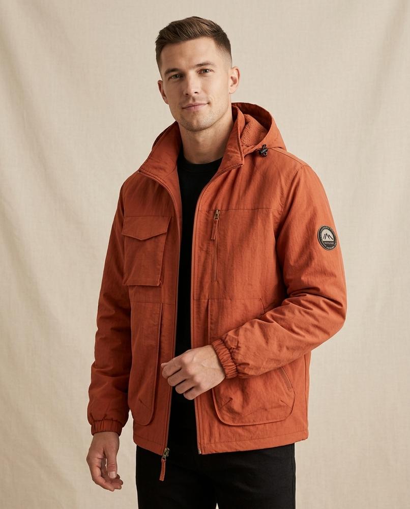 Lands Fashion - Sarel | Fleece-Lined Hooded Jacket Men