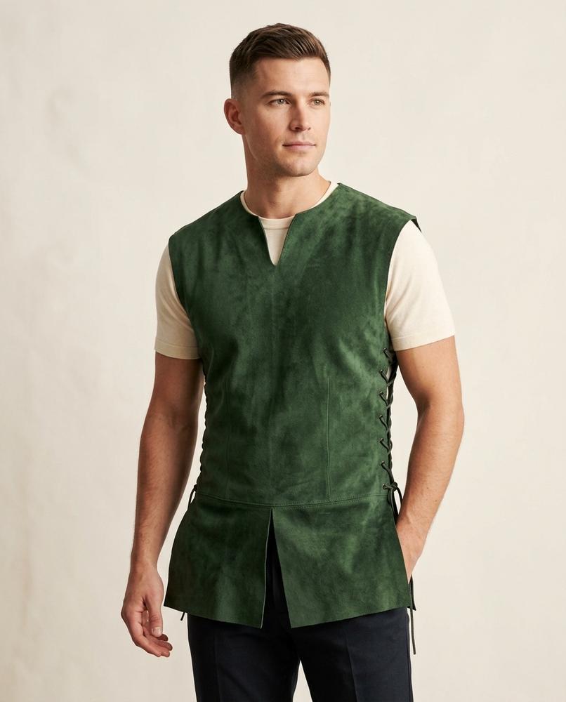 Lands Fashion - Elmor | Suede Lace-Up Tunic Men