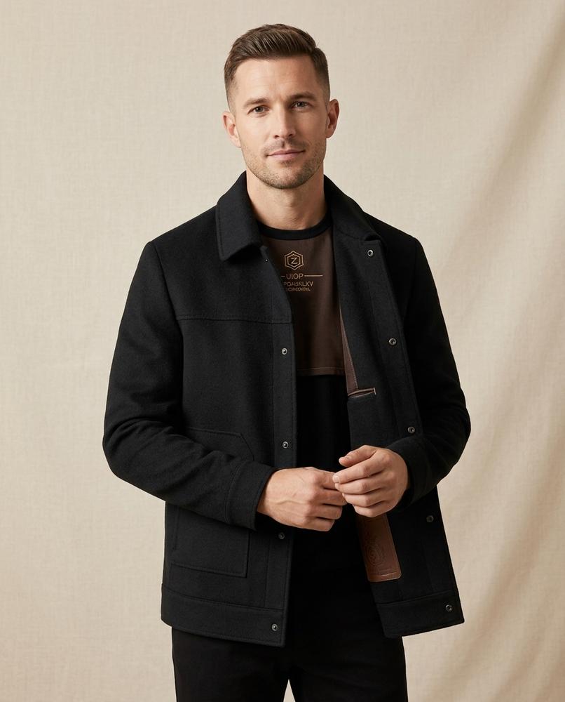 Lands Fashion - Semor | Wool Collared Jacket Men
