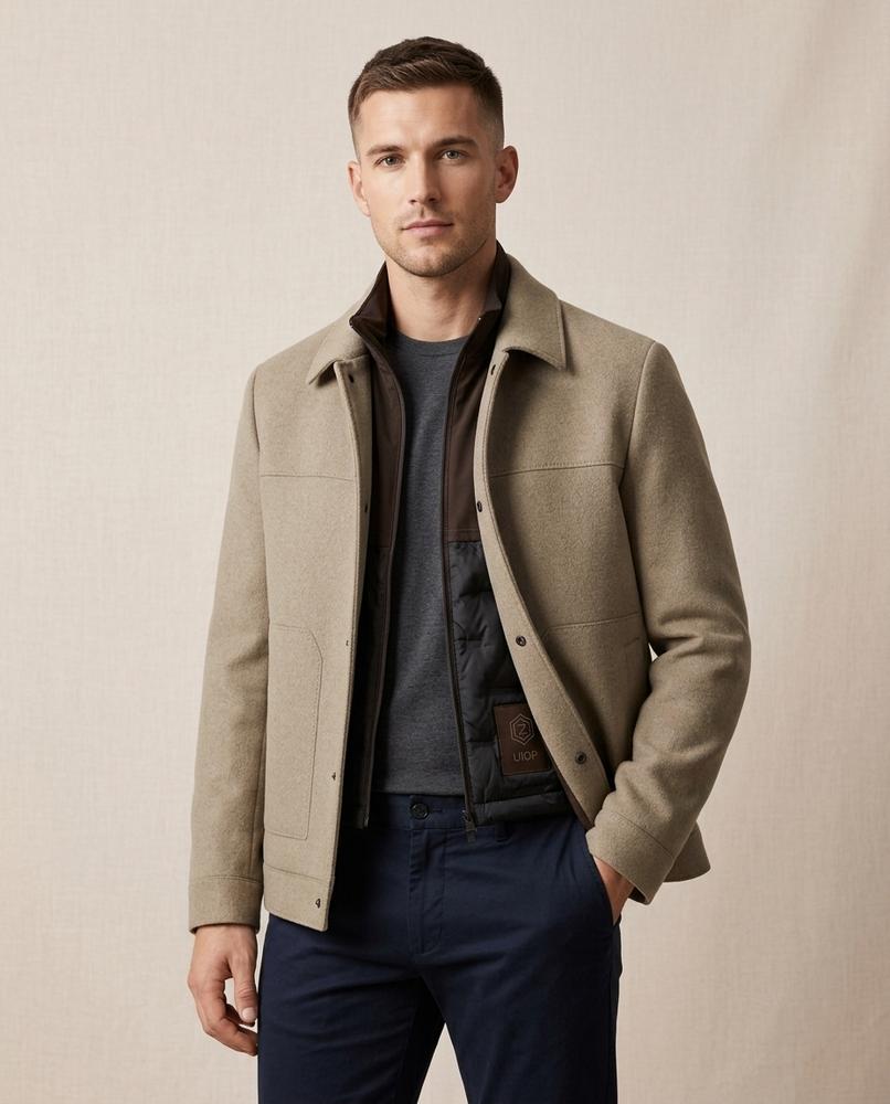 Lands Fashion - Semor | Wool Collared Jacket Men