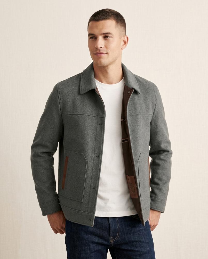 Lands Fashion - Semor | Wool Collared Jacket Men