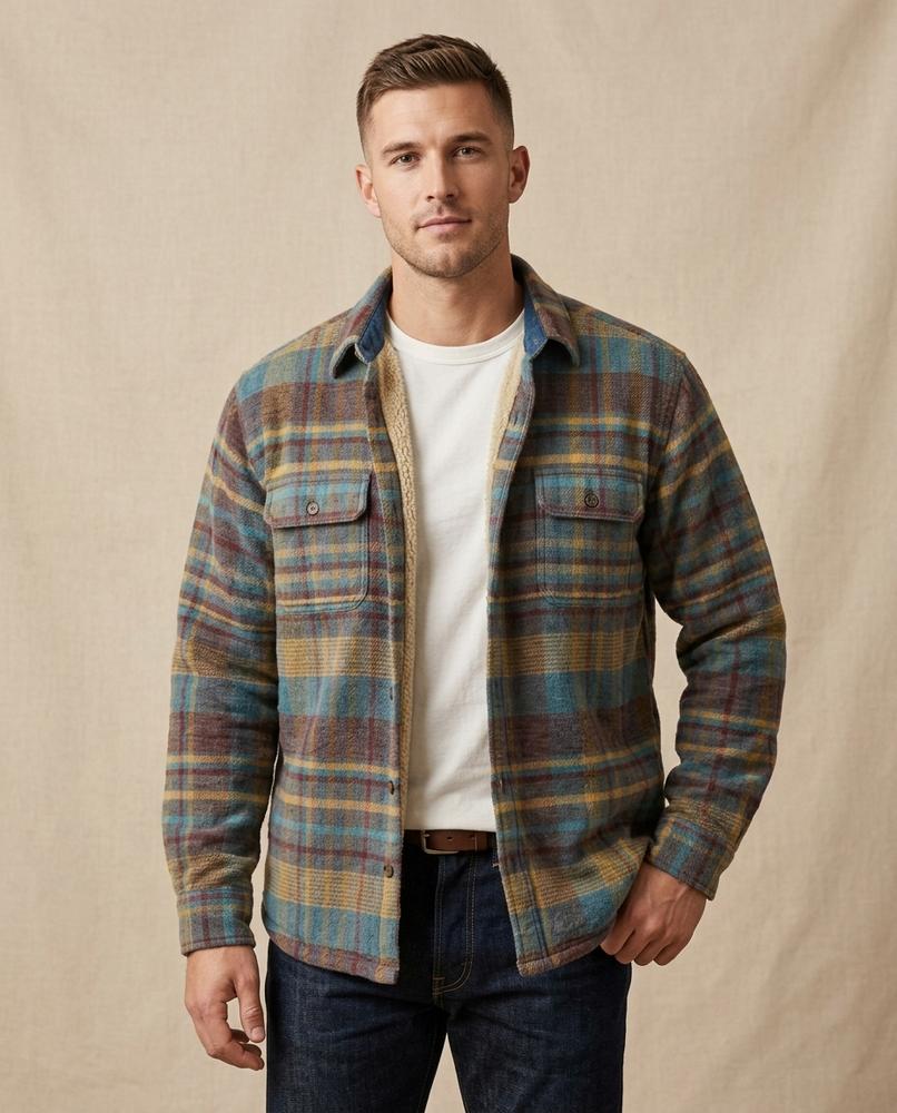 Lands Fashion - Nosin | Lined Plaid Jacket Men