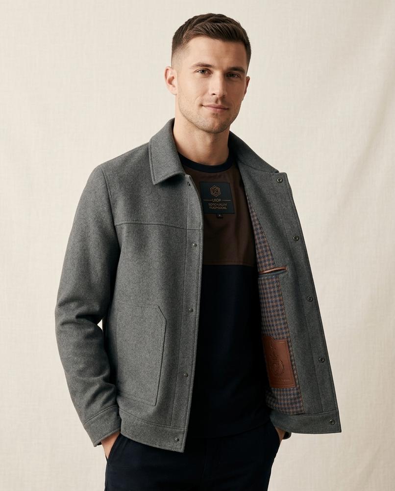 Lands Fashion - Semor | Wool Collared Jacket Men