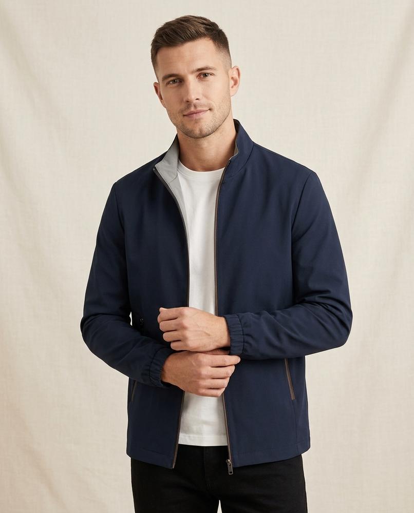 Lands Fashion - Tinav | Zip-Up Stand-Up Collar Jacket Men