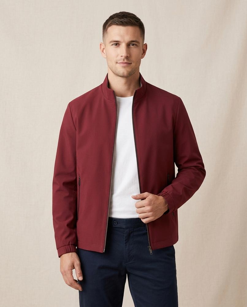 Lands Fashion - Tinav | Zip-Up Stand-Up Collar Jacket Men