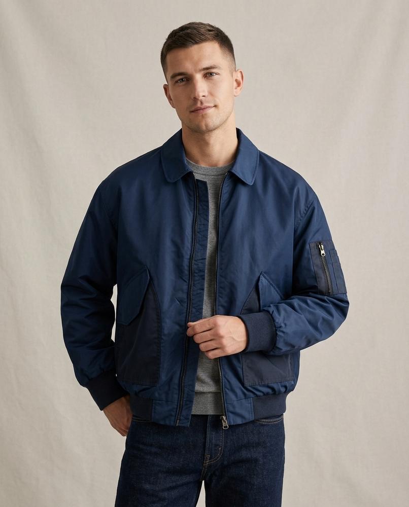 Lands Fashion - Arhal | Zip-Up Collared Jacket Men