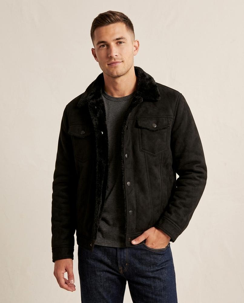 Lands Fashion - Lykar | Shearling-Lined Faux Suede Jacket Men