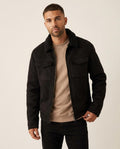 Lands Fashion - Cover | Faux Suede Sherpa Collar Jacket Men