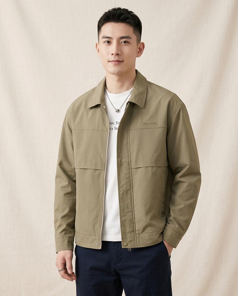Lands Fashion - Corel | Zip-Up Collared Jacket Men