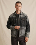 Lands Fashion - Visil | Washed-Out Distressed Denim Jacket Men