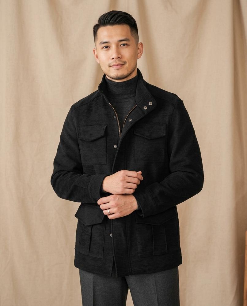 Lands Fashion - Vemar | Stand-Collar Four-Pocket Jacket Men
