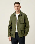 Lands Fashion - Zaver | Button-Front Multi-Pocket Jacket Men