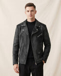 Lands Fashion - Vedan | Faux Suede Asymmetrical Jacket Men