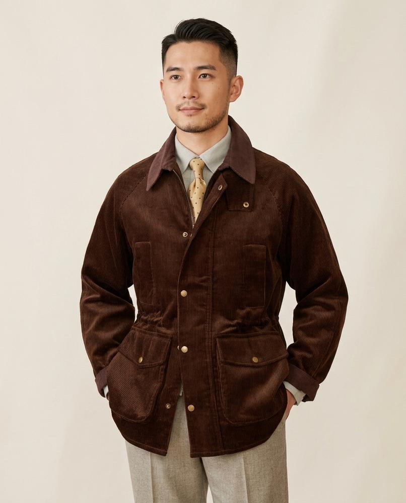Lands Fashion - Vivin | Corduroy Contrast-Collar Jacket Men