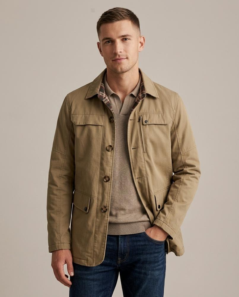 Lands Fashion - Mirev | Fleece-Lined Button-Front Jacket Men