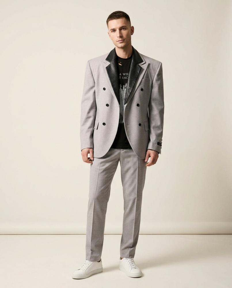 Lands Fashion - Masol | Double-Breasted Relaxed-Fit Suit Men
