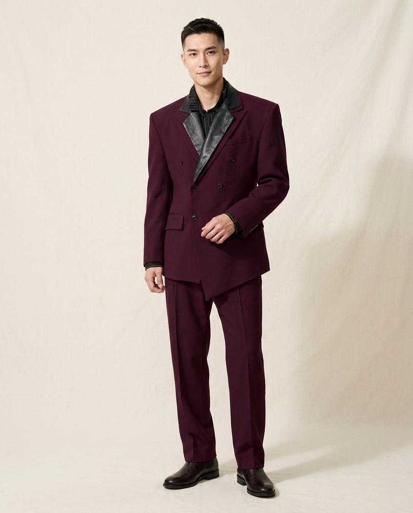 Lands Fashion - Masol | Double-Breasted Relaxed-Fit Suit Men