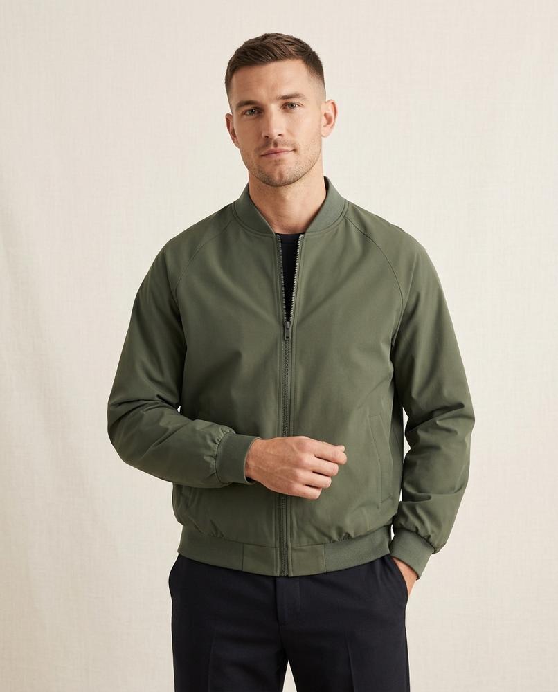 Lands Fashion - Zeser | Zip-Up Ribbed-Trim Jacket Men