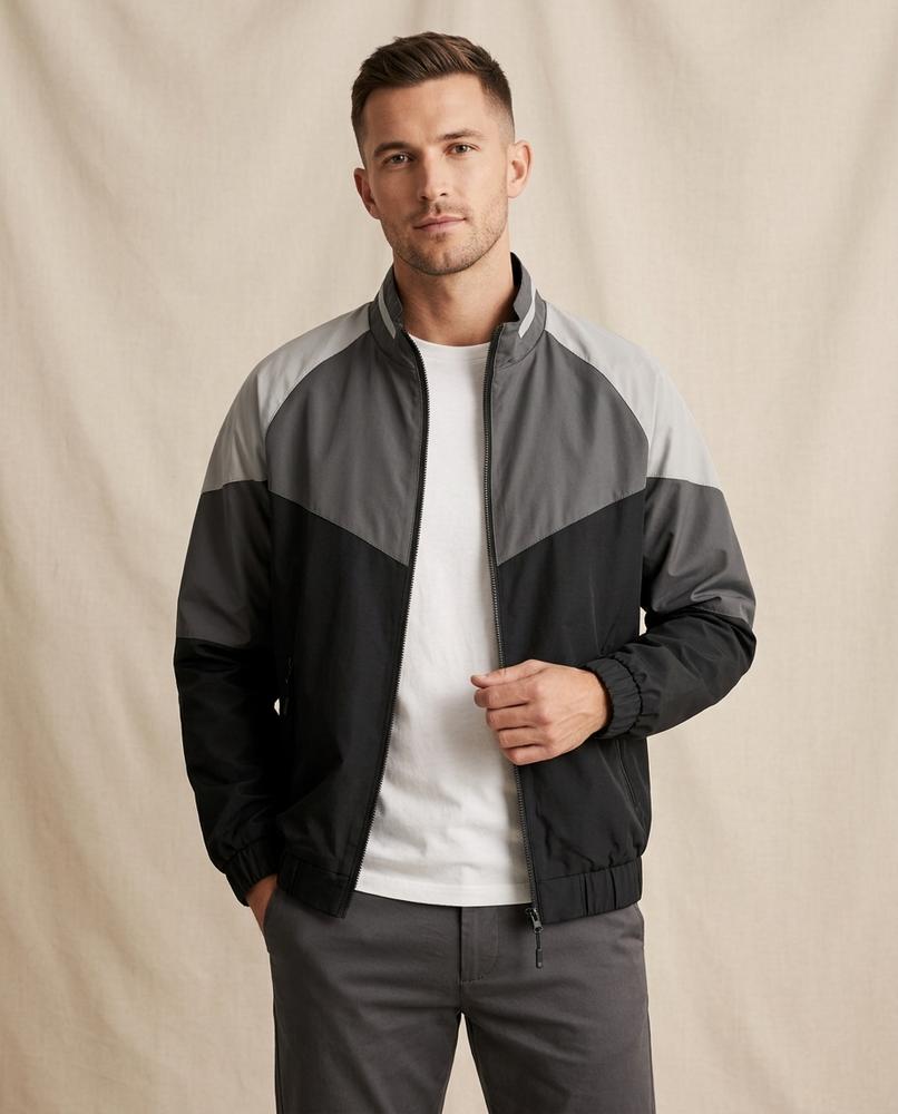 Lands Fashion - Samir | Color-Blocked Zip-Up Jacket Men