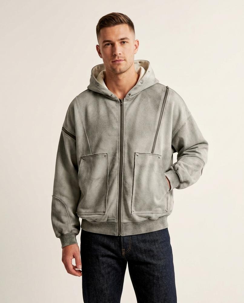 Lands Fashion - Radar | Washed Studded Jacket Men