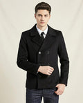 Lands Fashion - Vatal | Double-Breasted Slim-Fit Coat Men