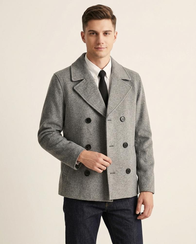 Lands Fashion - Vatal | Double-Breasted Slim-Fit Coat Men