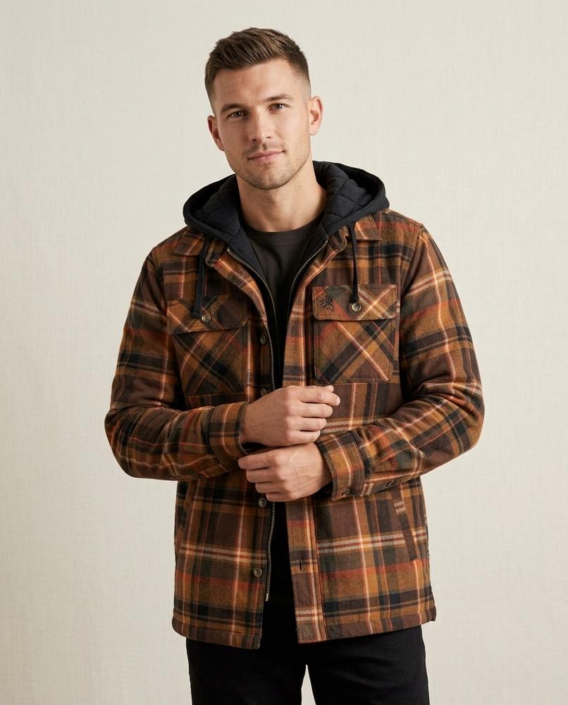 Lands Fashion - Nevel | Plaid Hooded Jacket Men