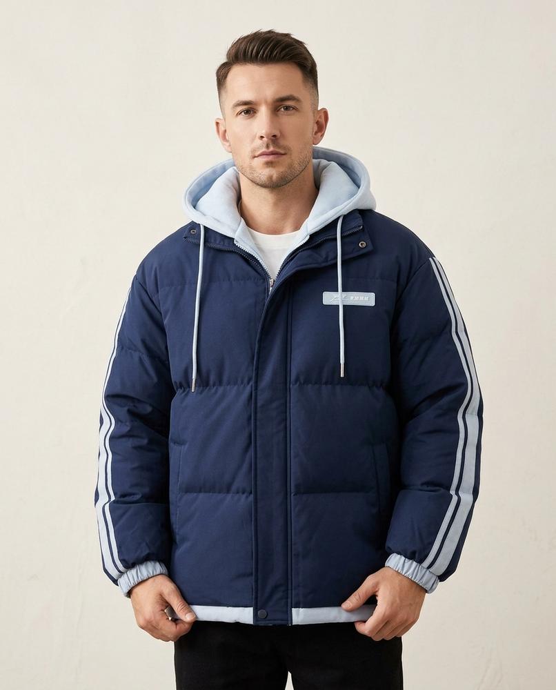 Lands Fashion - Nisen | Padded Striped Jacket Men