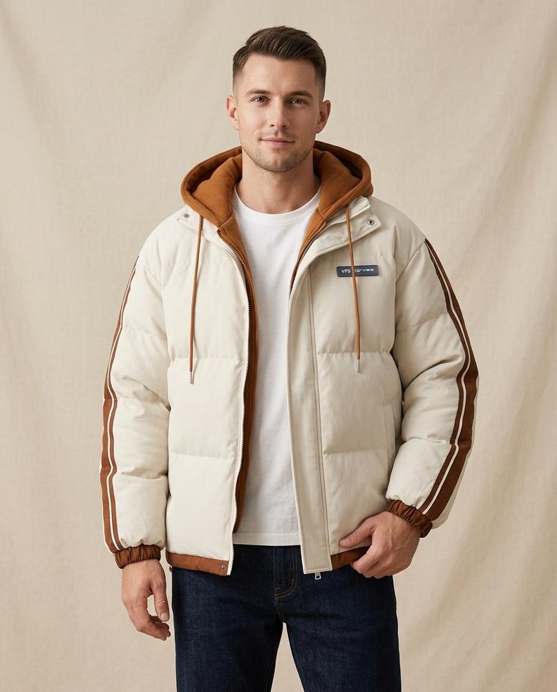 Lands Fashion - Nisen | Padded Striped Jacket Men