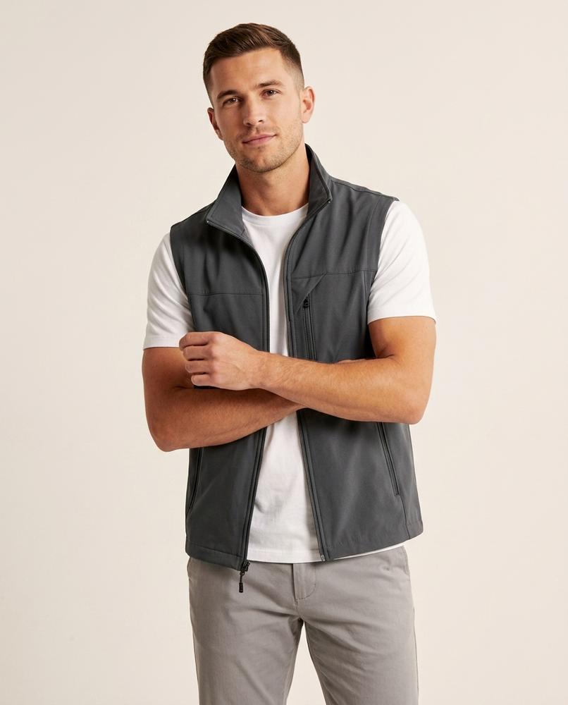 Lands Fashion - Laser | Zip-Up Straight-Cut Vest Men
