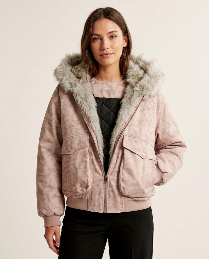 Lands Fashion - Yorev | Faux Fur-Trimmed Padded Jacket Women