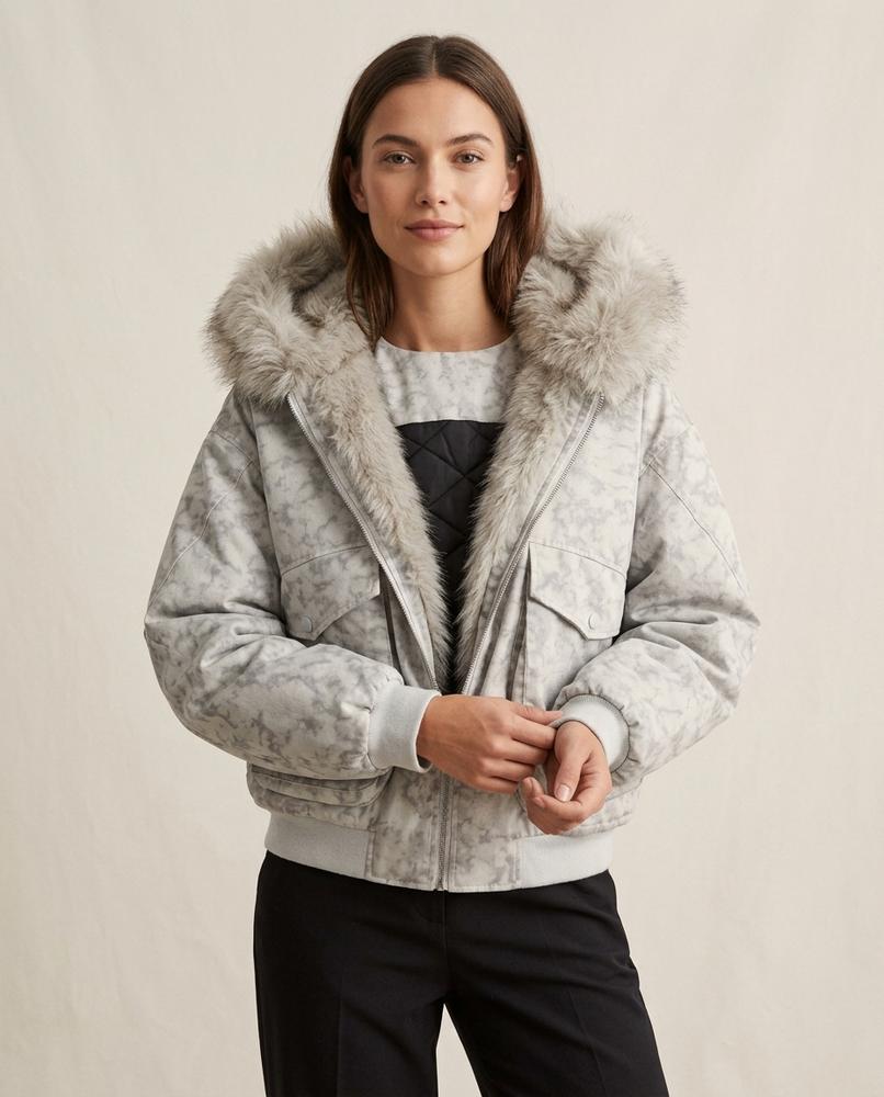 Lands Fashion - Yorev | Faux Fur-Trimmed Padded Jacket Women