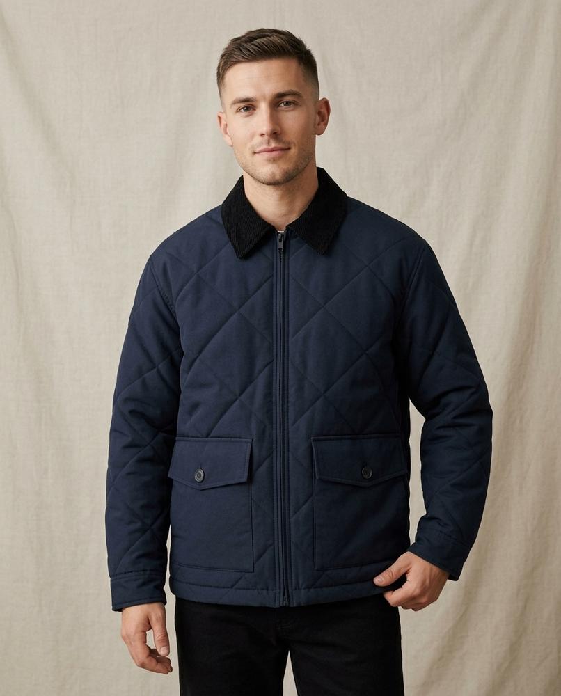 Lands Fashion - Lomin | Quilted Zip-Up Jacket Men