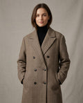 Lands Fashion - Tanal | Double-Breasted Herringbone Coat Unisex