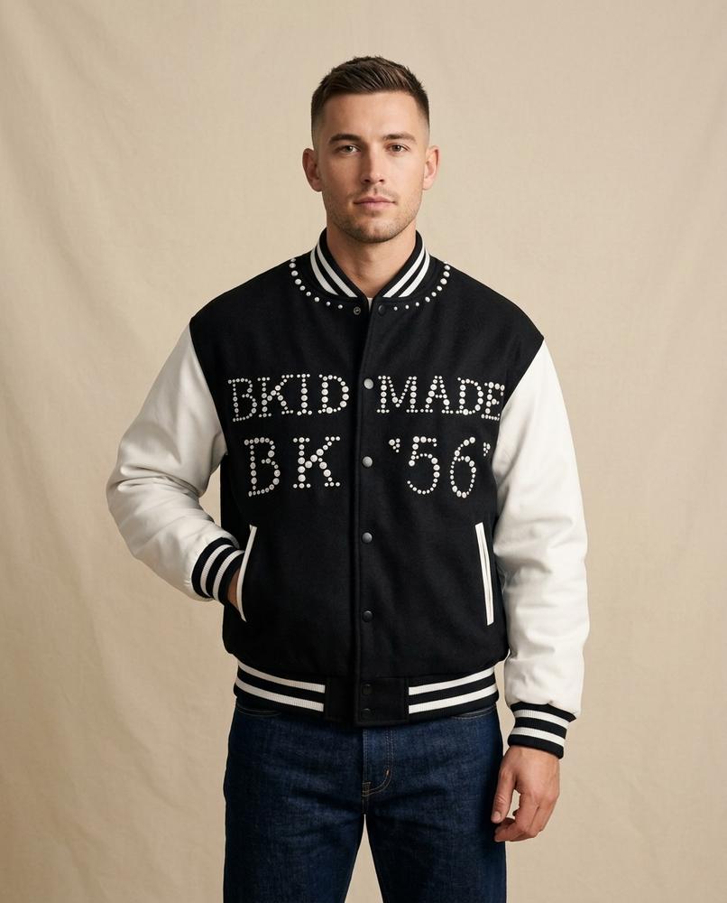 Lands Fashion - Arkar | Studded Two-Tone Jacket Men