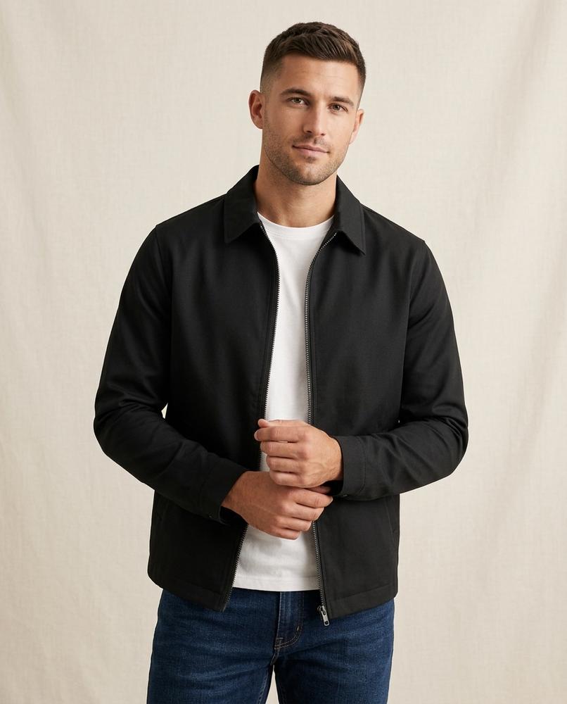 Lands Fashion - Mufal | Zip-Up Collared Jacket Men
