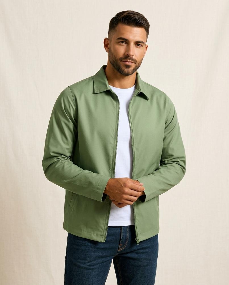 Lands Fashion - Mufal | Zip-Up Collared Jacket Men