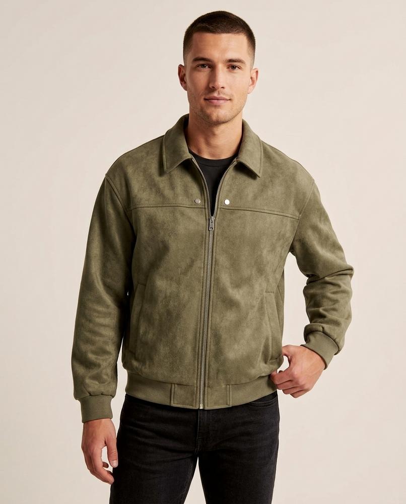 Lands Fashion - Vorid | Faux-Leather Zip-Up Jacket Men