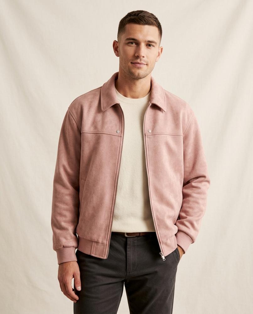 Lands Fashion - Vorid | Faux-Leather Zip-Up Jacket Men