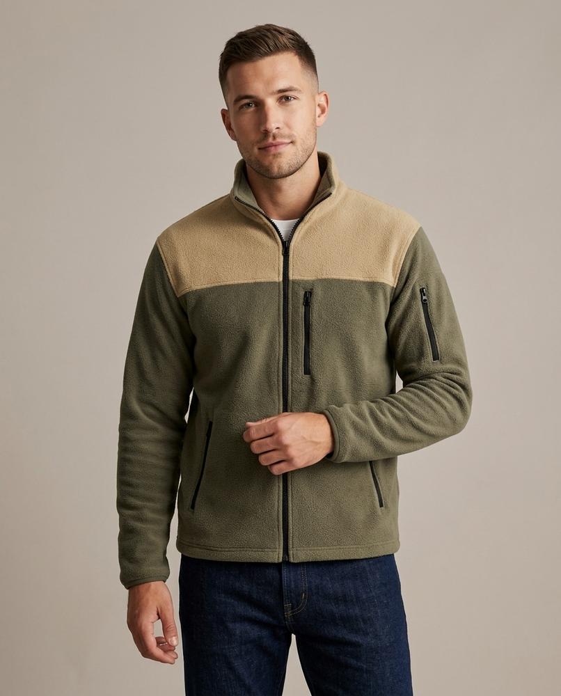 Lands Fashion - Zelev | Color-Block Zip-Up Jacket Men