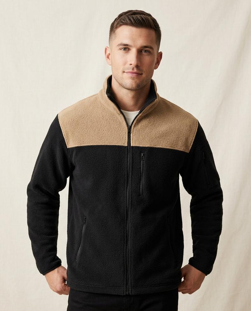 Lands Fashion - Zelev | Color-Block Zip-Up Jacket Men