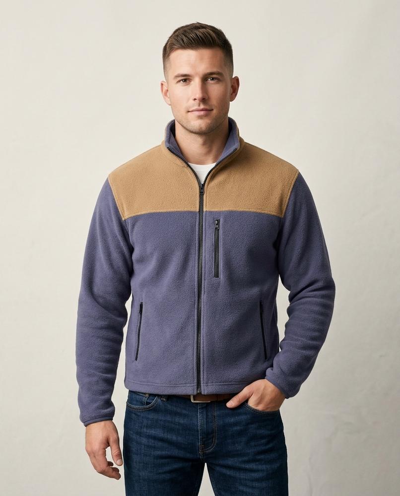 Lands Fashion - Zelev | Color-Block Zip-Up Jacket Men