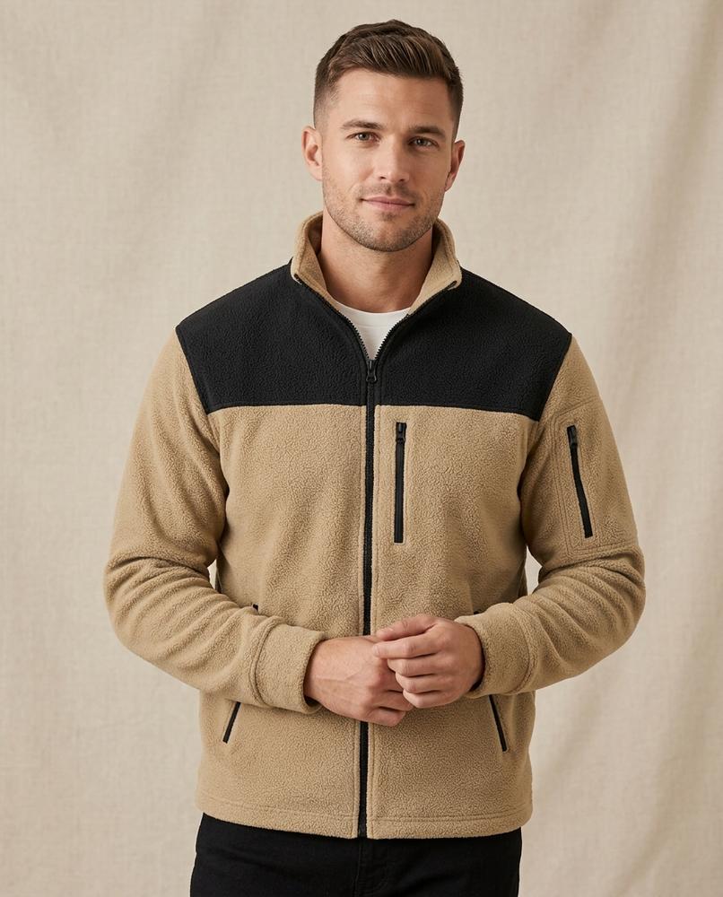 Lands Fashion - Zelev | Color-Block Zip-Up Jacket Men