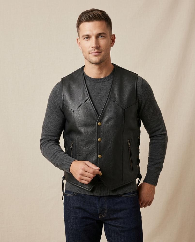 Lands Fashion - Nilen | Buttoned Lace-Up Vest Men